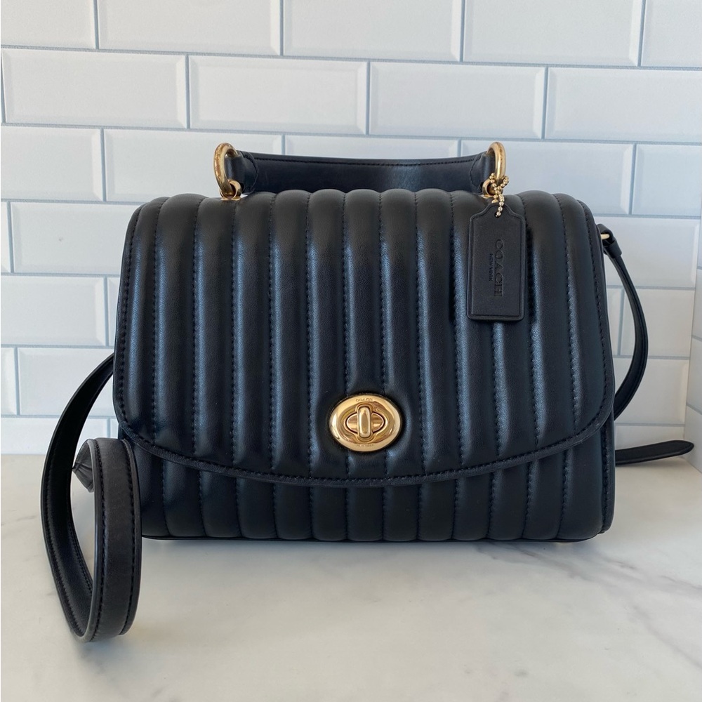 Coach Tilly Top Handle with Linear Quilting